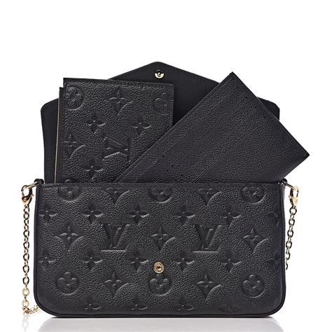 LOUIS VUITTON Empreinte Pochette Felicie Chain Wallet.